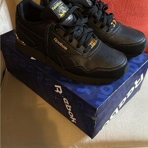 Reebok Men's Black and Gold Sneakers